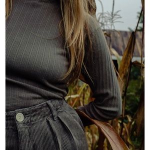 🌞Rudy Jude Pointelle Turtleneck in Moss XXL